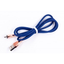 Кабель DENGOS заряда и синхронизации, Micro USB, "сетка", 1м, (blue) (NTK-M-SET-DBLUE)