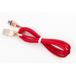 Кабель DENGOS заряда и синхронизации, Micro USB, "сетка", 1м, (red) (NTK-M-SET-RED)