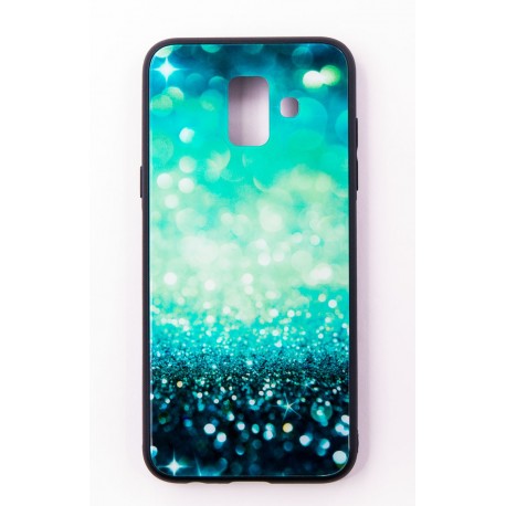 Чехол-панель FINE LINE (Back Cover) "Glam" для Samsung Galaxy A6 2018 (A600), сине-мятный калейдоскоп
