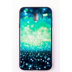 Чохол-панель FINE LINE (Back Cover) "Glam" для Samsung Galaxy J4 2018 (J400), блакитно-м'ятний калейдоскоп