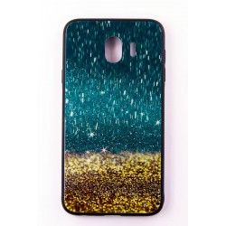 Панель FINE LINE "Glam" для Samsung Galaxy J4 2018 (J400), золотой песок