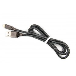 Кабель DENGOS заряда и синхронизации USB 3.0 - Lightning, 1м, 4A (black) (NTK-L-KPR-USB3-BLACK)
