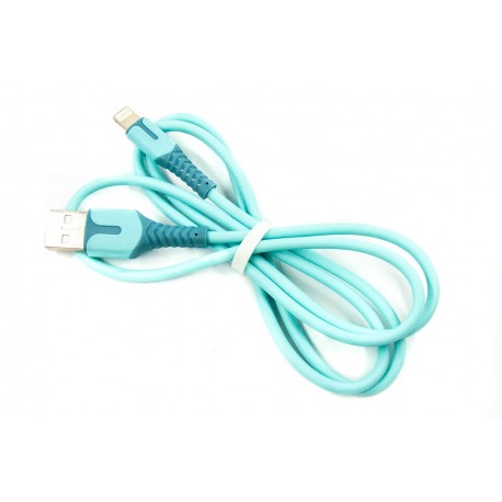Кабель DENGOS з індикатором заряду, Lightning (PLS-L-IND-SOFT-BLUE)