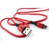 Кабель DENGOS з індикатором заряду, Micro-USB (PLS-M-IND-SOFT-RED)