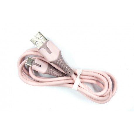 Кабель DENGOS з індикатором заряду, Type-C (PLS-TC-IND-SOFT-ROSE)