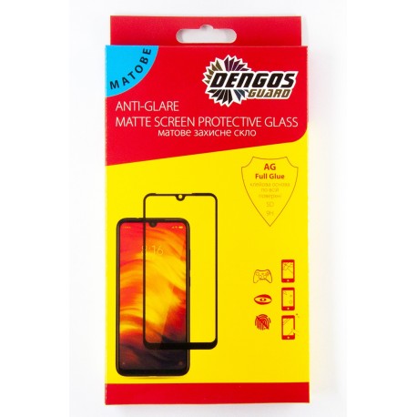 Захисне скло DENGOS Full Glue Matte для iPhone 12/12 Pro (black)