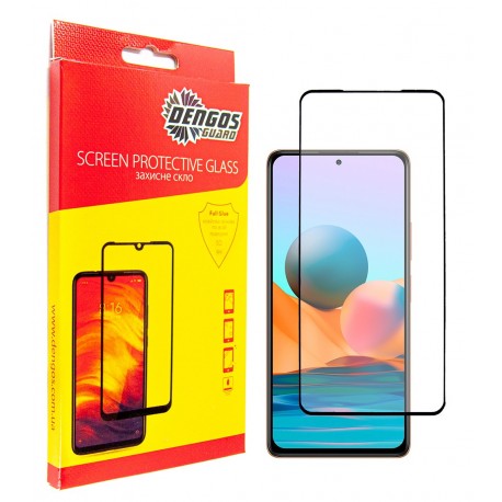 Захисне скло DENGOS Full Glue для Xiaomi Redmi Note 10 Pro (black)