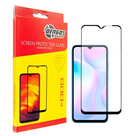 Захисне скло DENGOS Full Glue для Xiaomi Redmi 9A/9C (black)