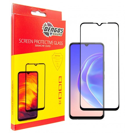 Захисне скло DENGOS Full Glue для VIVO V21e (black)