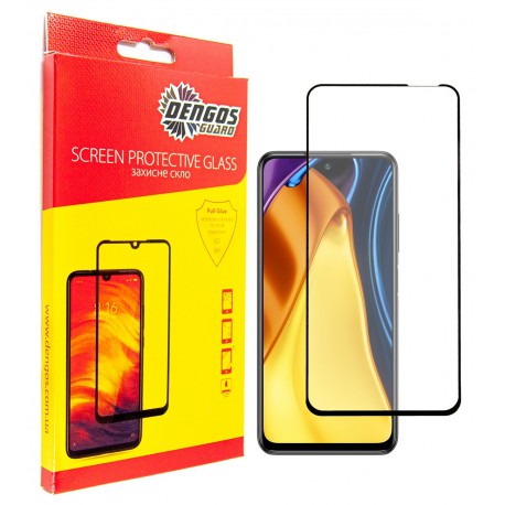 Защитное стекло DENGOS Full Glue для POCO M3 Pro (black)