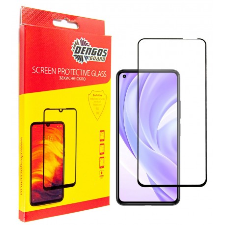 Захисне скло DENGOS Full Glue для Xiaomi Mi 11 Lite (black)