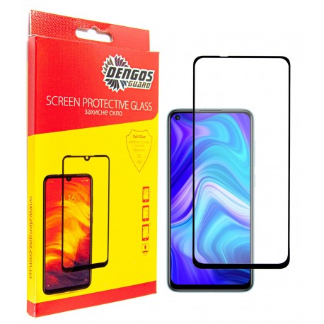 Защитное стекло DENGOS Full Glue для Xiaomi Redmi Note 9 (black)
