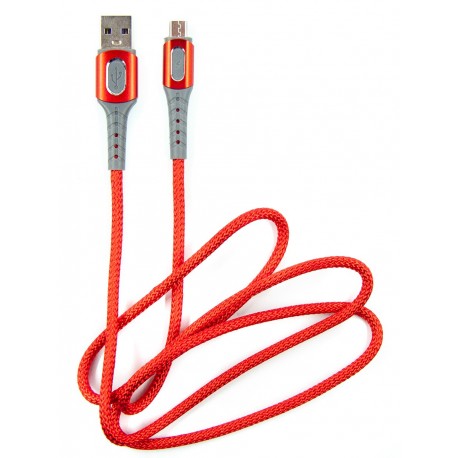 Кабель DENGOS заряду та синхронізації Micro-USB, 1м, (red)