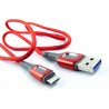 Кабель DENGOS заряду та синхронізації Micro-USB, 1м, (red)
