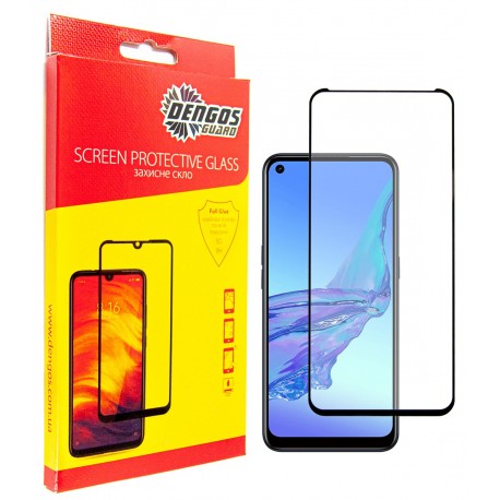 Захисне скло DENGOS Full Glue для Oppo A55 (black)