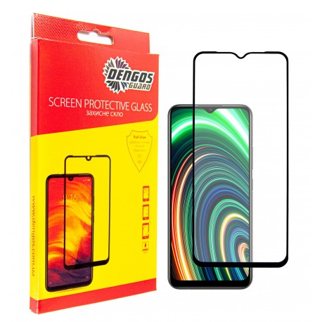 Защитное стекло DENGOS Full Glue для Realme C25y (black)