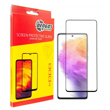 Захисне скло DENGOS Full Glue для Samsung Galaxy A73 5G (black)