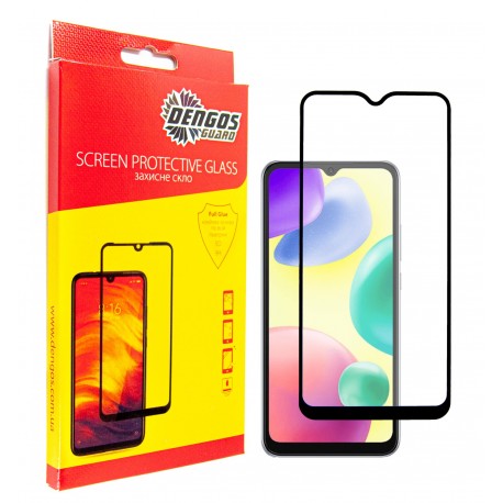 Защитное стекло DENGOS Full Glue для Xiaomi Redmi 10C (black)