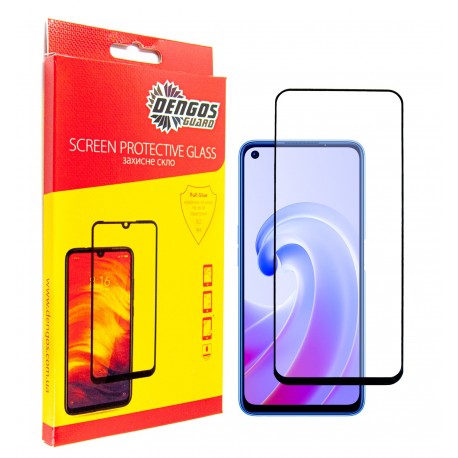 Захисне скло DENGOS Full Glue для Oppo A76 (black)