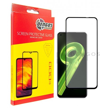 Защитное стекло DENGOS Full Glue для Realme 9i (black)