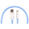Кабель Fine Line заряда и синхронизации Type-C, 1м, (blue)FL-PLS-TC-SOFT-BLUE