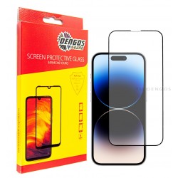 Защитное стекло DENGOS Full Glue для iPhone 14 Pro (black)