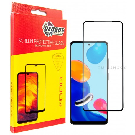 Защитное стекло DENGOS Full Glue для Xiaomi Redmi Note 11 5G (black)