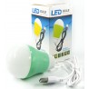 USB-світильник з LED-лампочкою, 5V, 5W Green (LED-BULB-5V5W-GREEN)