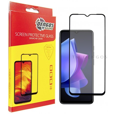 Защитное стекло DENGOS Full Glue для Tecno Spark 10 (KI5q) (black)