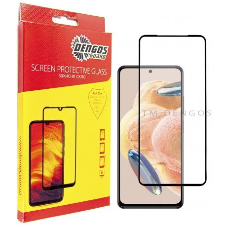 Защитное стекло DENGOS Full Glue для Xiaomi Redmi Note 12 Pro 4G (black)