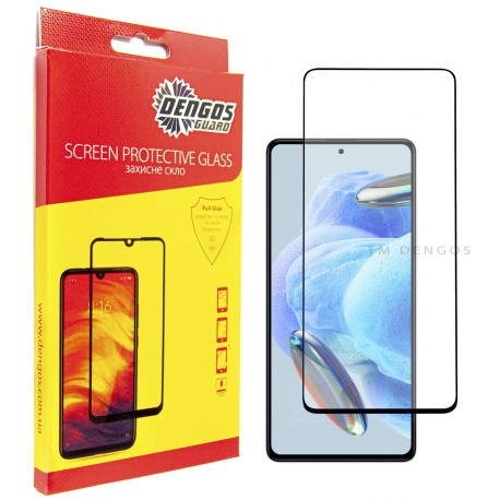 Захисне скло DENGOS Full Glue для Xiaomi Redmi Note 12 Pro 5G/12 Pro+ 5G (black)