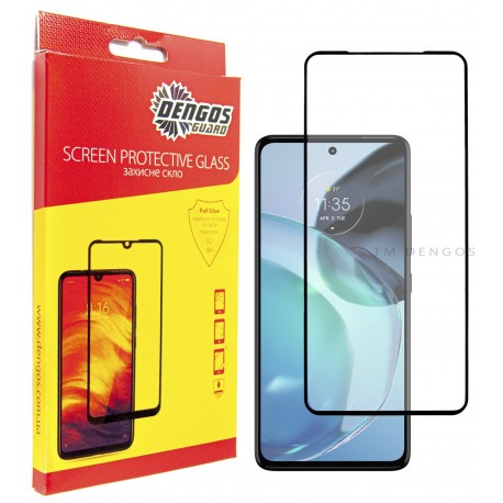 Захисне скло DENGOS Full Glue для Motorola G72 (black)