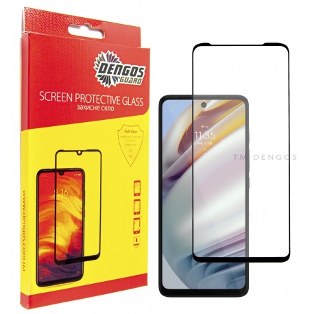 Захисне скло DENGOS Full Glue для Motorola G60 (black)