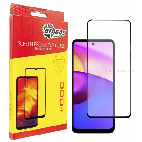 Захисне скло DENGOS Full Glue для Motorola E40 (black)