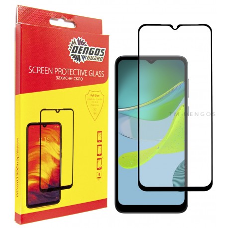 Захисне скло DENGOS Full Glue для Motorola E13/E20 (black)