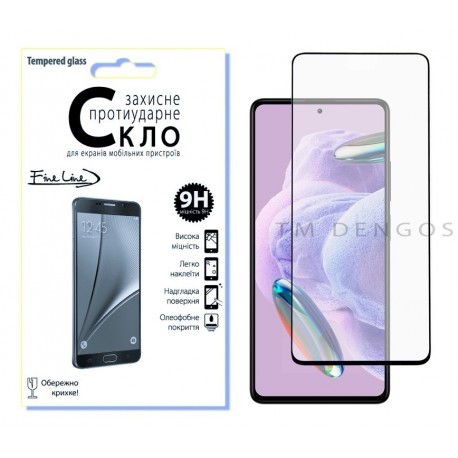 Захисне скло FINE LINE Full Glue для Xiaomi Redmi Note 12 Pro+ 5G (black)