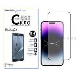 Защитное стекло FINE LINE Full Glue для iPhone 14 Pro Max (black)