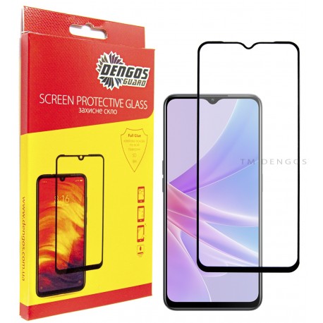 Захисне скло DENGOS Full Glue для Oppo A78 5G (black)