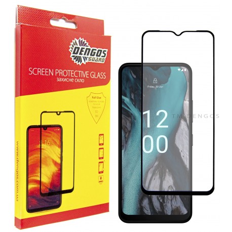 Захисне скло DENGOS Full Glue для Nokia C22 (black)