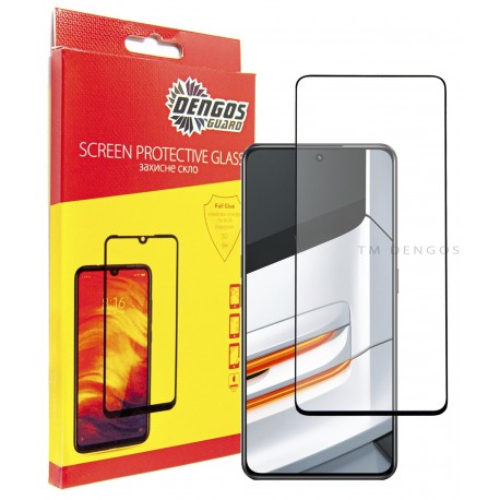 Захисне скло DENGOS Full Glue для Realme GT Neo 3 (black)
