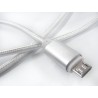 Кабель DENGOS заряда и синхронизации Micro-USB, белый, 0.2м (NTK-M-SHRT-WHITE)