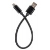 Кабель DENGOS заряду та синхронізації Micro-USB, чорний, 0.2 м (NTK-M-SHRT-BLACK)