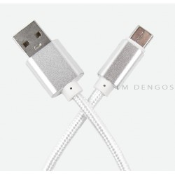 Кабель DENGOS заряду та синхронизації USB Type-С, білий, 1м (NTK-TC-MT-WHITE)