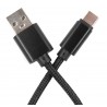 Кабель DENGOS для заряда и синхронизации USB Type-С, черный, 1м (NTK-TC-MT-BLACK)