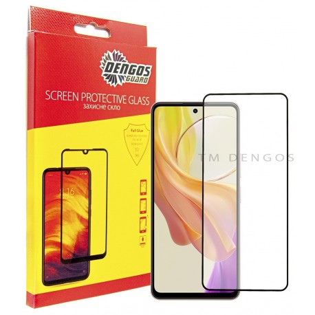 Защитное стекло DENGOS Full Glue для Vivo Y78 5G (black)