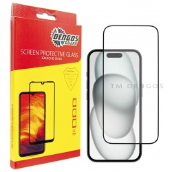 Защитное стекло DENGOS Full Glue для iPhone 15 Pro Max (black)