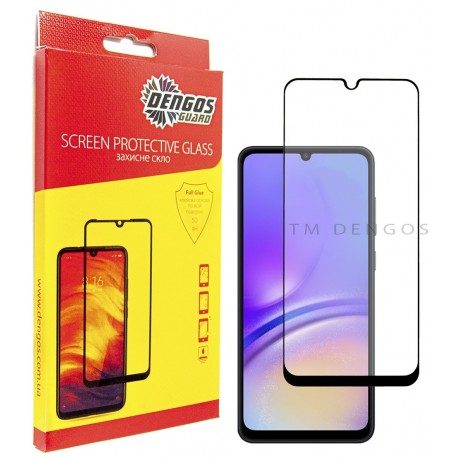 Защитное стекло DENGOS Full Glue для Samsung Galaxy A05 (black)