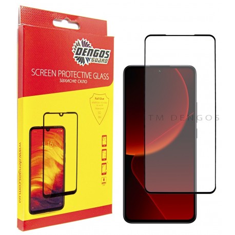 Защитное стекло DENGOS Full Glue для Xiaomi 13T/13T Pro (black)