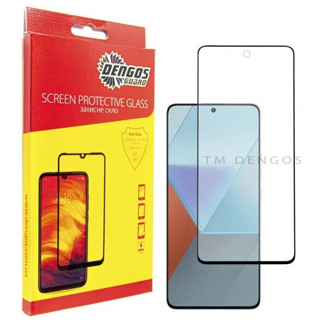 Защитное стекло DENGOS Full Glue для Xiaomi Redmi Note 13 5G (black)