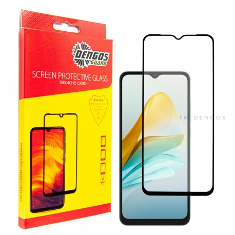Захисне скло DENGOS Full Glue для ZTE Blade A53/A53 Pro (black)
